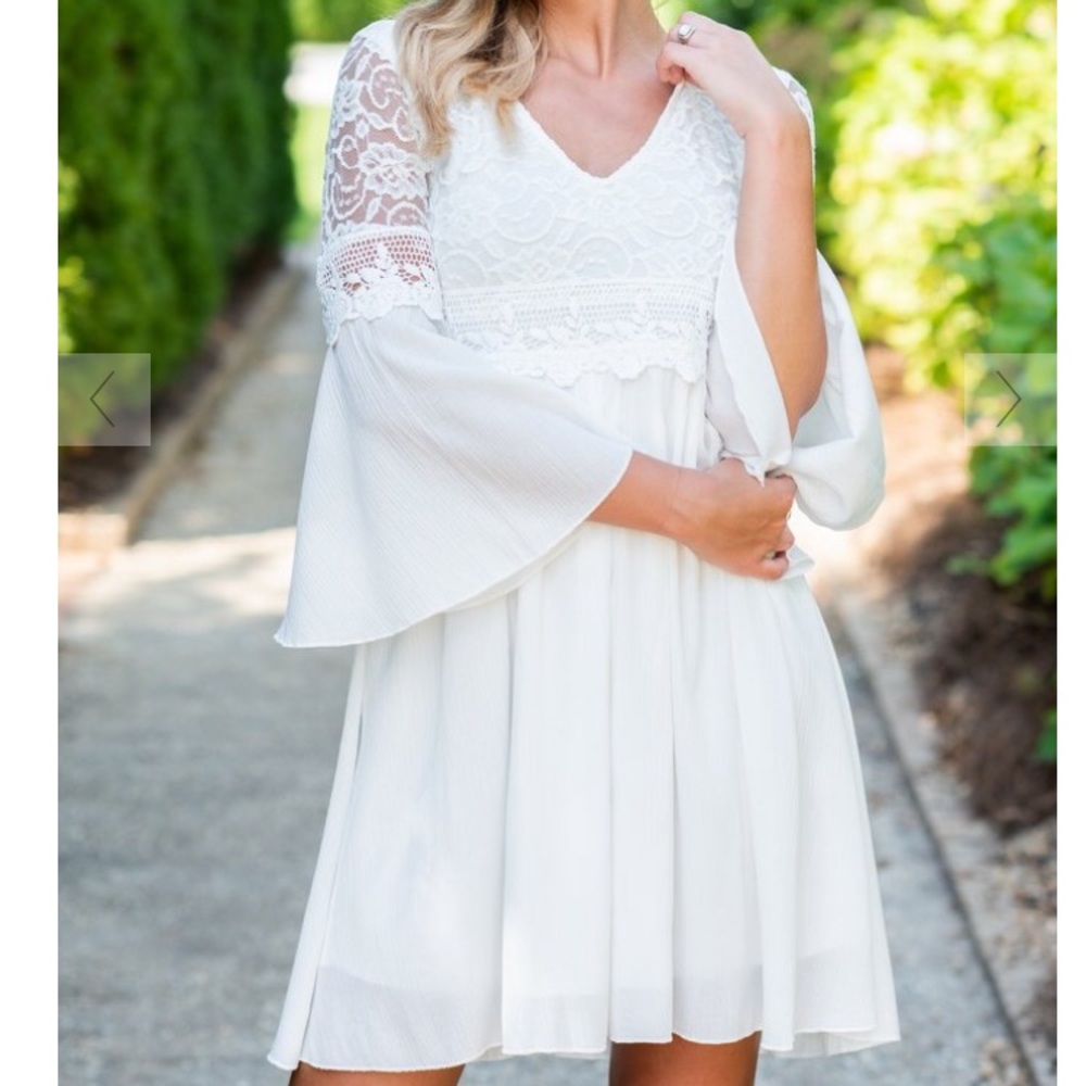 Hear the bells dress, white